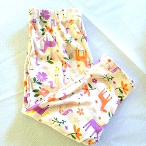 Carter's 24 Months Horses & Floral Toddler Leggings Purple Orange & Cream